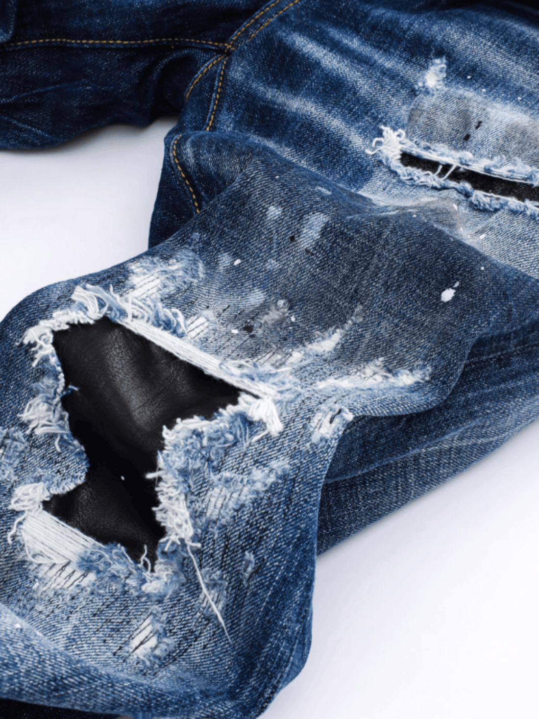 Dark Blue Patch Jeans