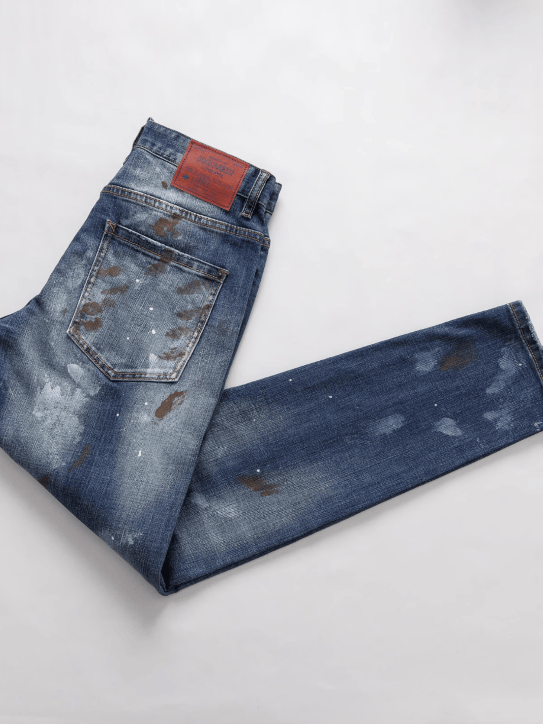 Washed Denim Ripped Jeans