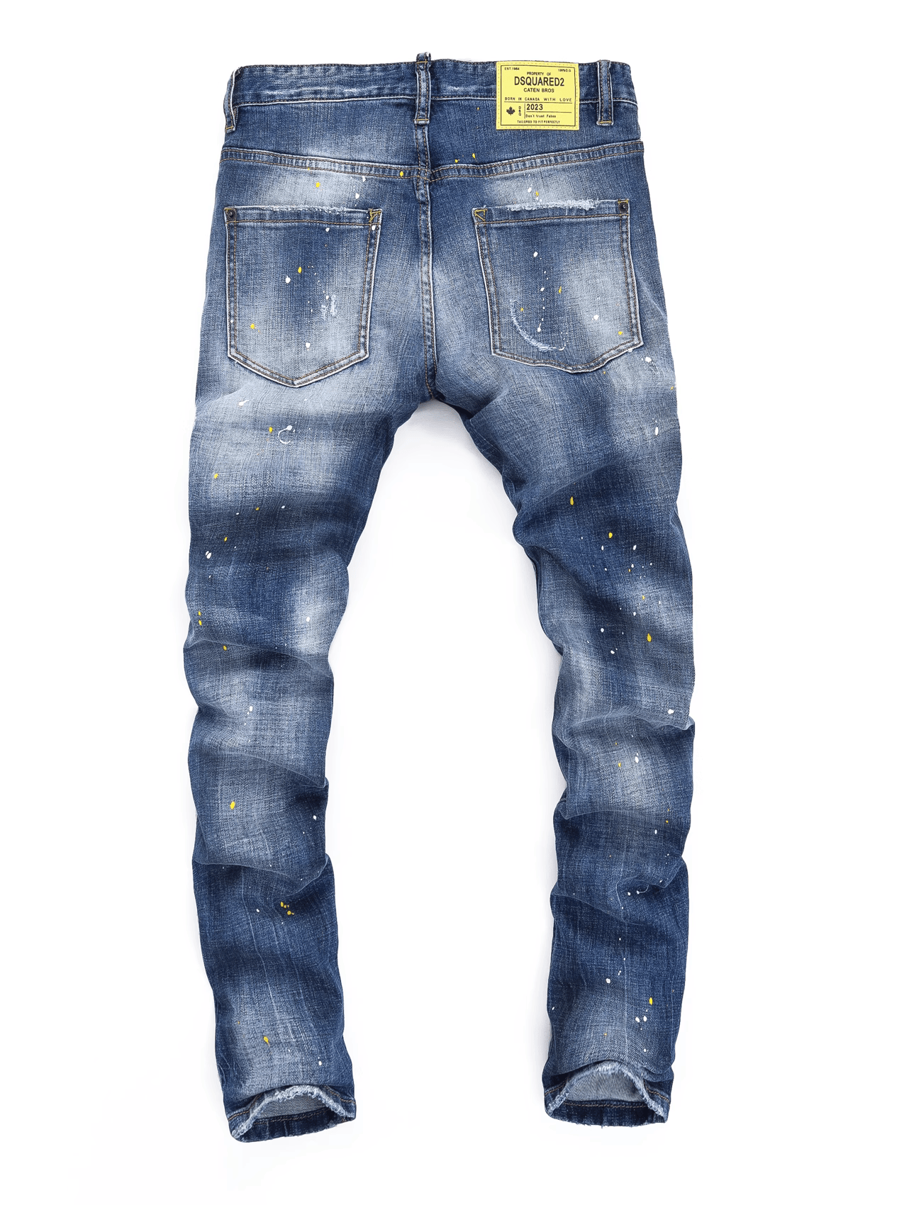 White Hole Patch Jeans