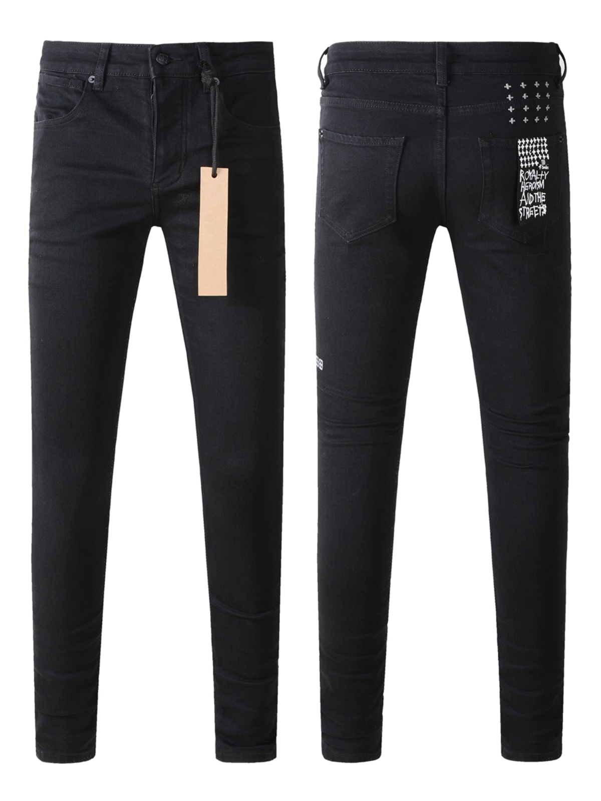 Black Writing Jeans